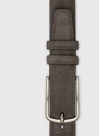 Zamszowy pasek męski w kolorze brązowym