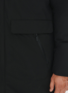 Kurtka męska z kapturem w kolorze czarnym