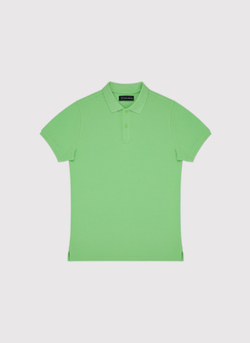 Gładki t-shirt polo w zielonym kolorze