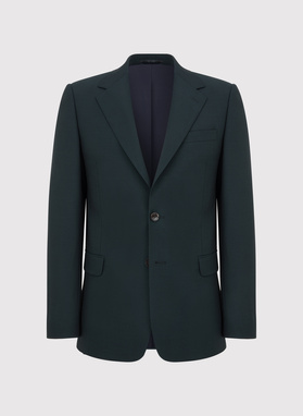 Wełniany zielony garnitur męski