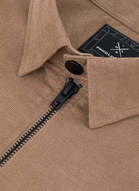 Sztruksowa koszula męska zapinana na suwak