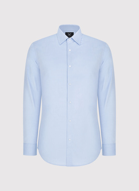 Niebieska bawełniana koszula męska