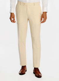 Jasnobeżowe spodnie garniturowe