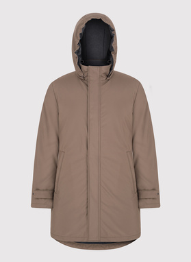 Brązowa kurtka męska z puchowym wypełnieniem