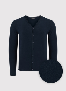 Granatowy kardigan męski