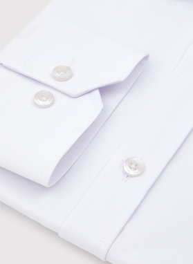 Biała gładka elegancka koszula męska