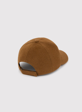 Kamelowa czapka męska z daszkiem