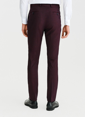 Bordowy garnitur męski