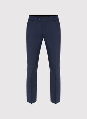 Granatowy garnitur męski z wełną