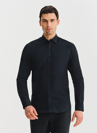 Czarna bawełniana koszula męska