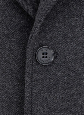 Męski płaszcz z wełną w szarym kolorze
