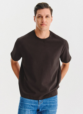 Brązowy t-shirt oversize