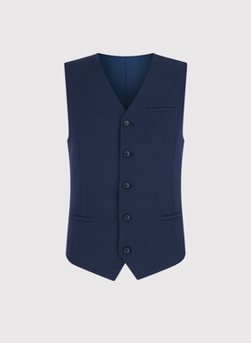 Gładka jednorzędowa kamizelka męska