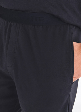 Czarna piżama męska z bawełną