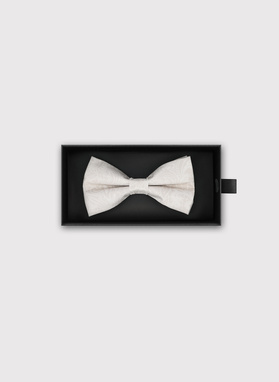 Jedwabna beżowa mucha męska