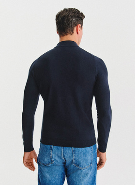 Granatowy półgolf męski