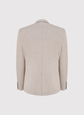 Jasnobrązowa dzianinowa marynarka męska