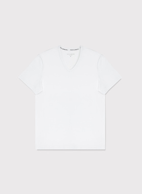 T-shirt v-neck w białym kolorze, dwupak