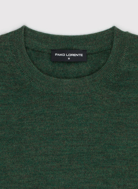 Zielony sweter męski z wełną