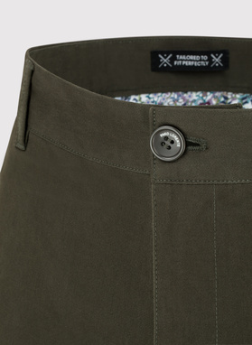 Gładkie spodnie męskie w kolorze zielonym