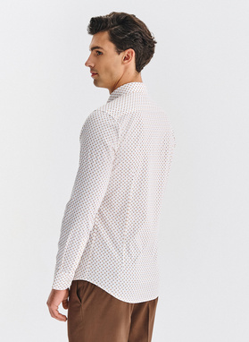 Biała koszula w kwiatowy print