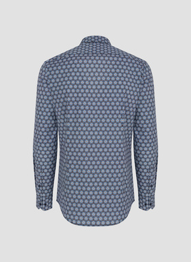 Koszula męska w niebieskie kwiaty