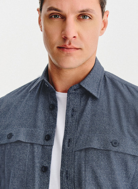 Granatowa koszula overshirt