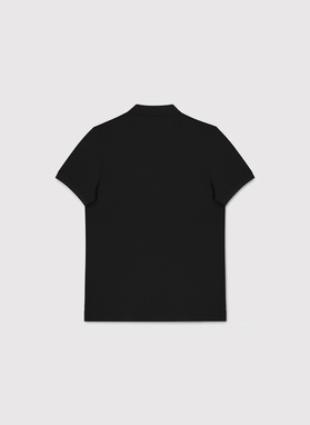 Czarne bawełniane polo męskie