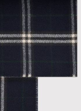 Granatowy szalik w kratę