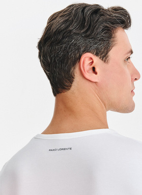 Biało-czarna piżama męska z bawełną