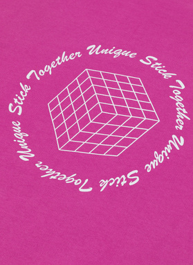 Różowa bluza oversize z okrągłym dekoltem C22SF-2B-004-R-0