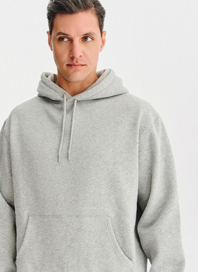 Szara bluza dresowa z kapturem