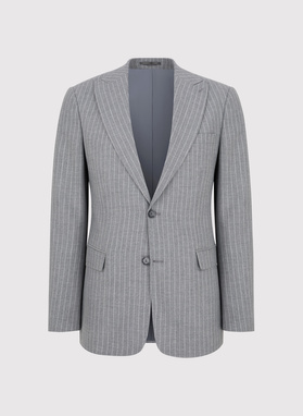 Szary garnitur męski