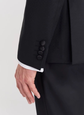 Ślubny smoking męski w kolorze czarnym