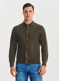 Bawełniany kardigan w kolorze zielonym