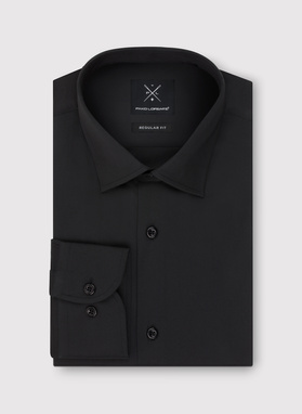 Czarna koszula męska z długim rękawem