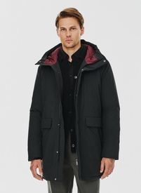 Kurtka męska z kapturem w kolorze czarnym