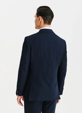 Ślubny granatowy garnitur męski