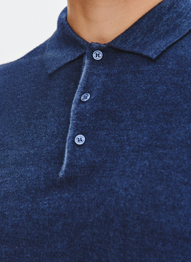 Wełniany sweter polo