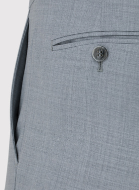 Gładki szary garnitur męski