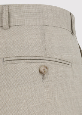 Beżowe wełniane spodnie ganiturowe