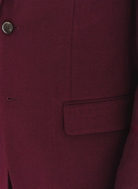 Bordowy garnitur męski