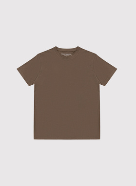 Brązowy bawełniany t-shirt męski