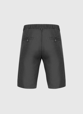 Czarne bermudy męskie z lnu