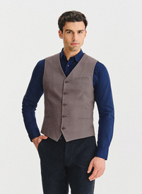 Brązowa kamizelka męska