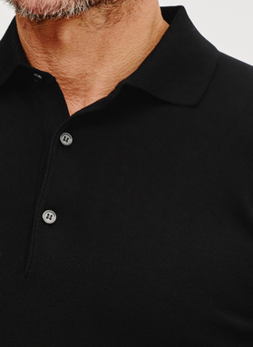 Sweter polo w kolorze czarnym