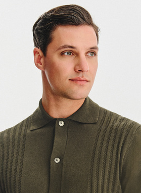 Bawełniany kardigan w kolorze zielonym