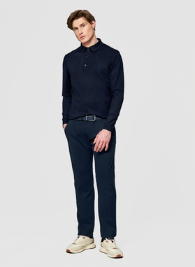 Sweter polo w kolorze granatowym