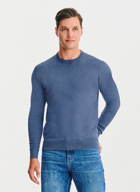 Niebieski sweter męski