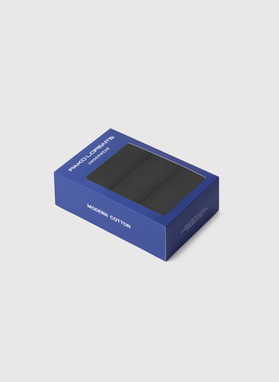 Zestaw 3 par czarnych slipów męskich